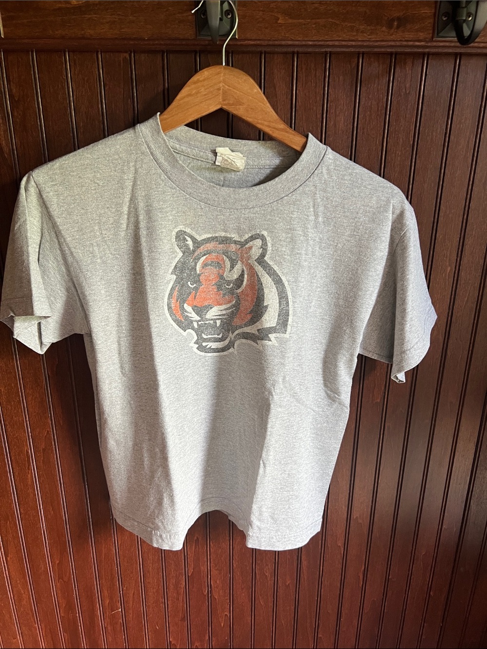 NFL Bengals Grey Kids Graphic T-Shirt youth Large